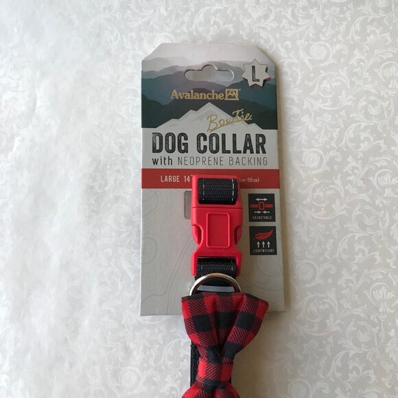 Avalanche Dog Bowtie Collar w Neoprene Backing Lightweight Size : L - Picture 2 of 4
